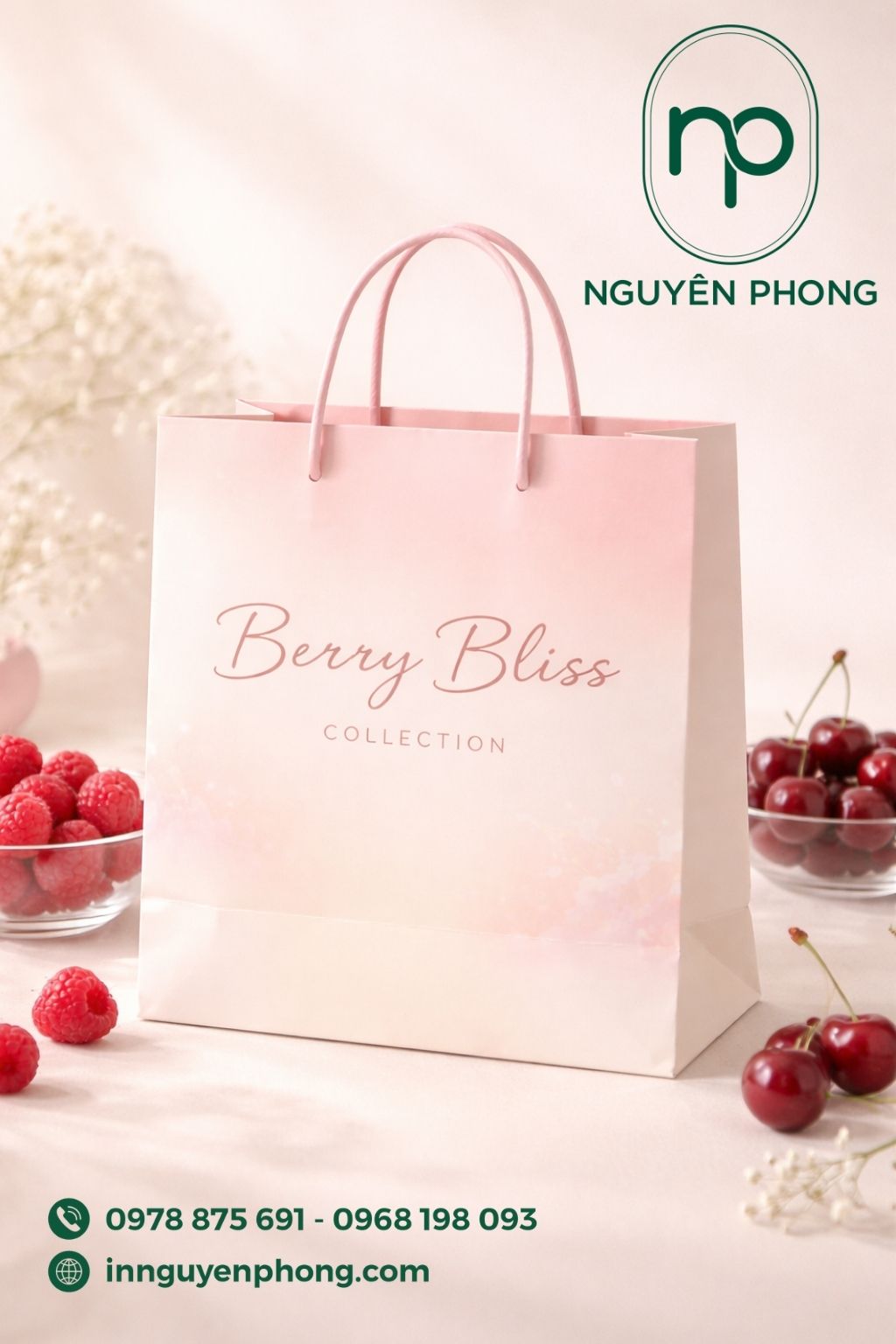 Mẫu túi giấy đựng hoa quả thiết kế đẹp 